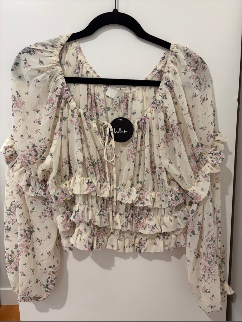 Lulus Floral Print Ruffled Long Sleeve Top - Picture 3 of 9